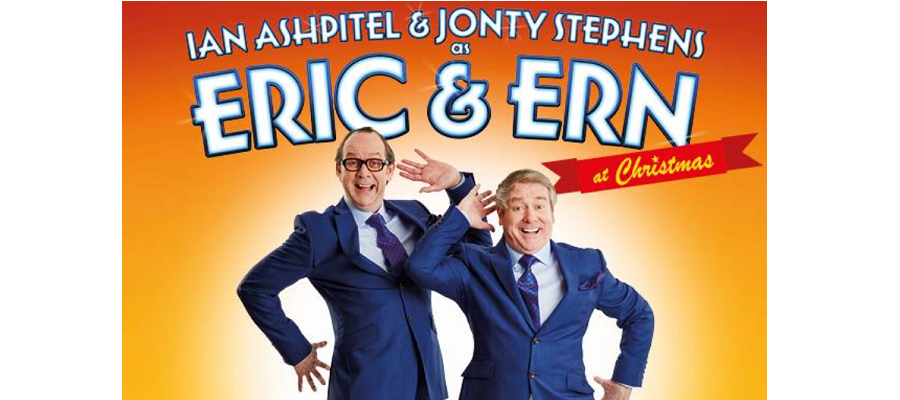 Ian Ashpitel & Jonty Stephens as Eric and Ern at Christmas